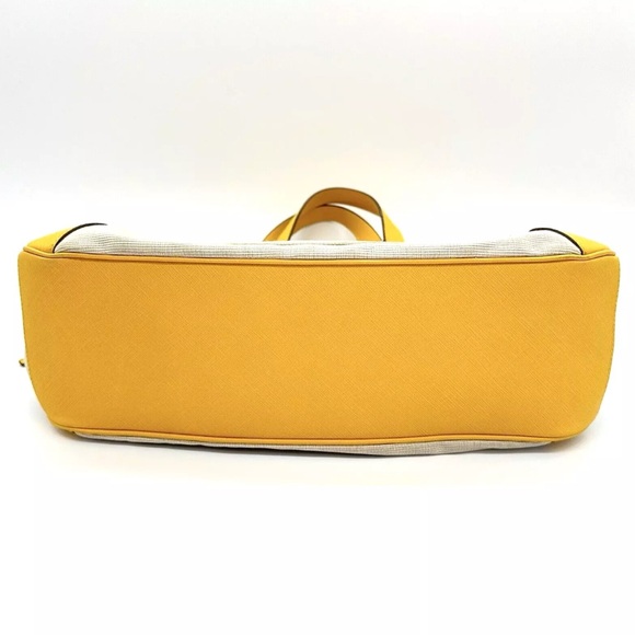 Salvatore Ferragamo Yellow and Cream Shoulder Bag - Picture 11 of 16